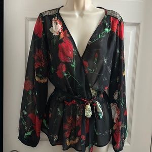 Floral chiffon blouse